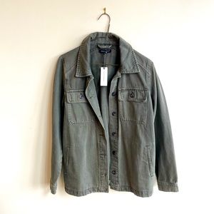 NWT Anthropologie Dear John green khaki button down utility jacket. Size S.